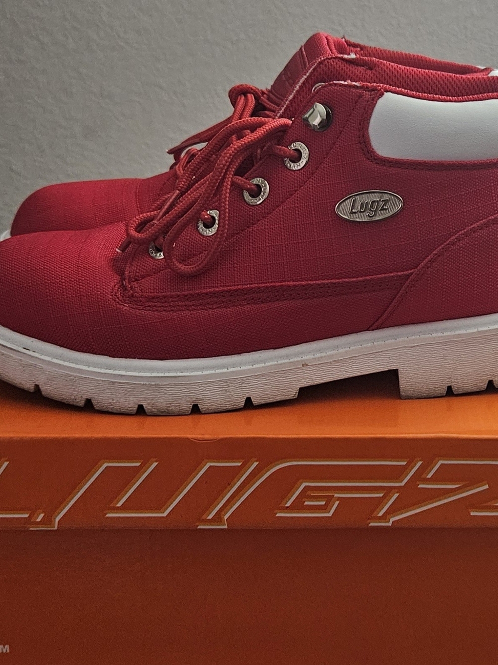 Lugz Red Ripstop Boots